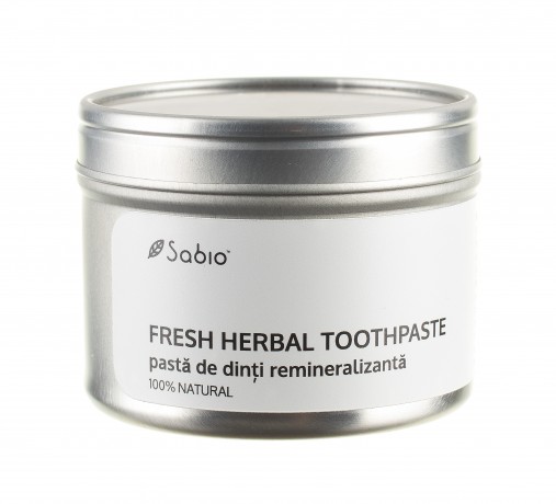 Pasta de dinti remineralizanta (fresh herbal) SABIO COSMETICS - 118 ml